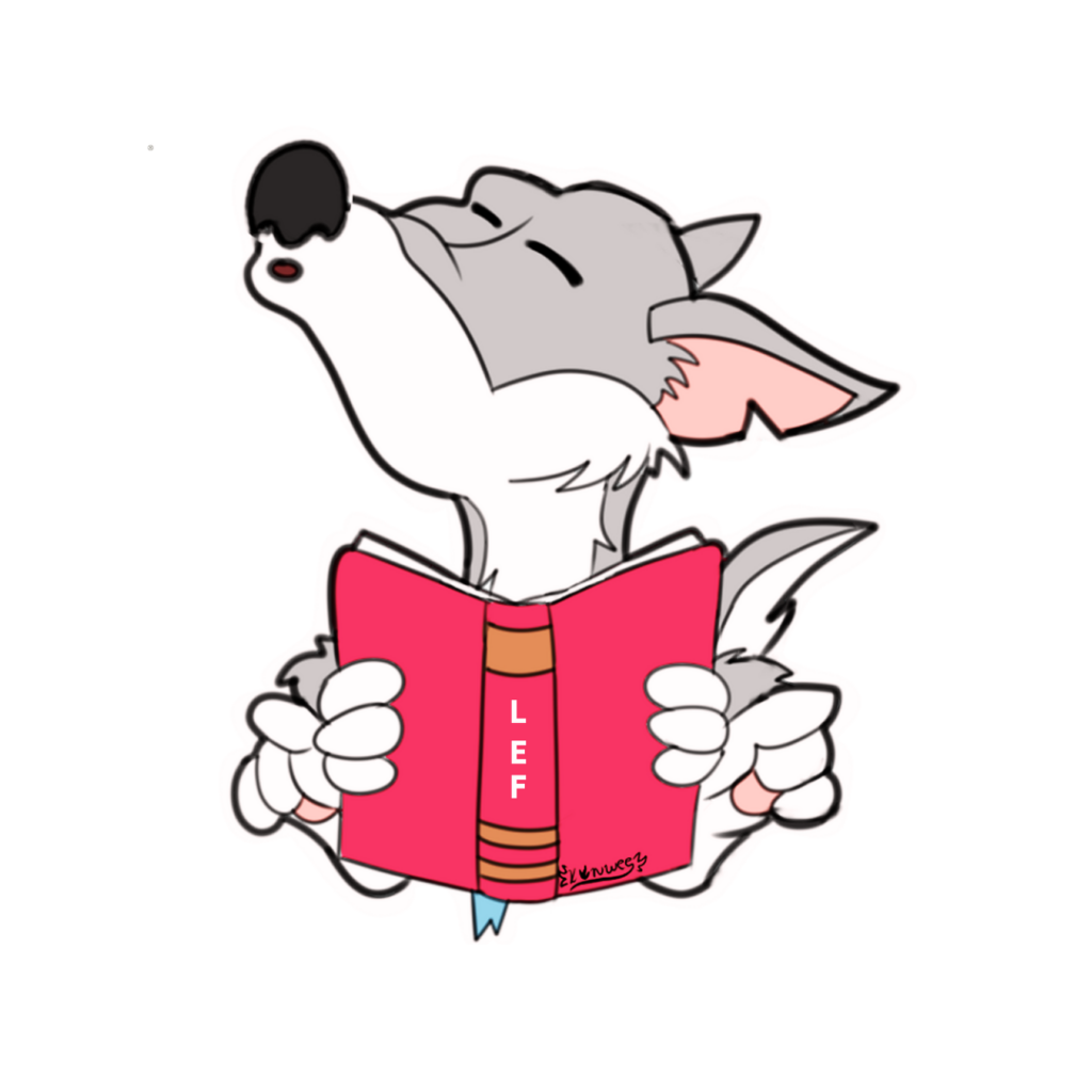 Logo de la cuenta literaria The Wolf With The Book. 