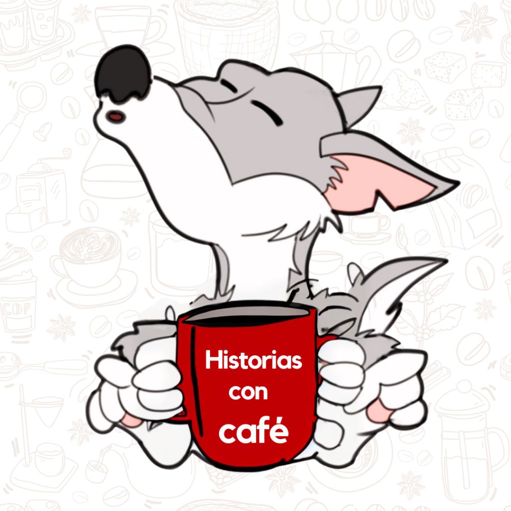 Logo del Podcast literario The Wolf With The Book. 